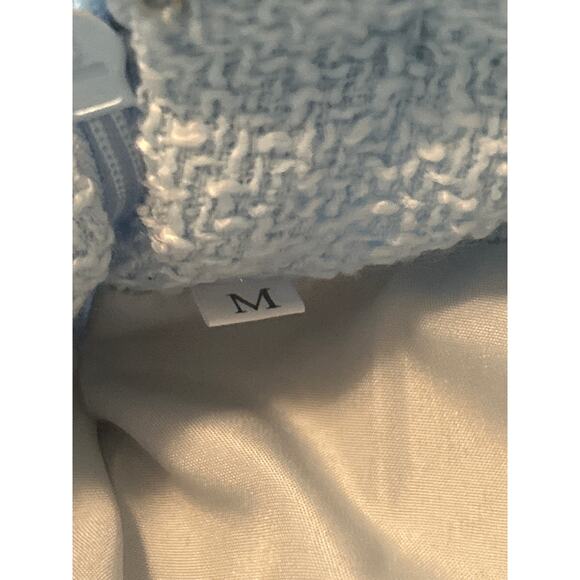 NWOT Women's Light Blue Retro Style Dress Back Zipper 50's Vibes Size Medium - Picture 3 of 6